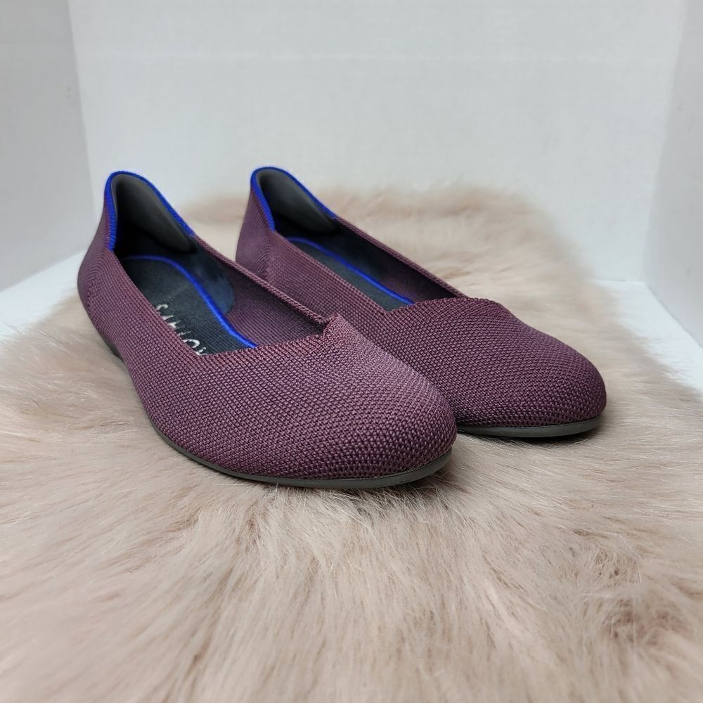 Rothy's Retired Wine Purple Flats Shoes Size 8.5
